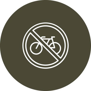 Bisiklet web simgesi yok, vektör illüstrasyonu