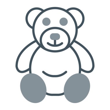 Oyuncak ayı, oyuncak, oyuncak ayı, vektör simgesi imajı, Noel, Noel, Noel ve bayram tatillerinde de kullanılabilir.