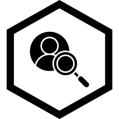 Bir büyüteç simgesinin vektör çizimi