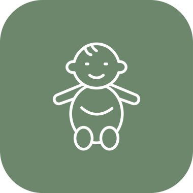 Mutlu bebek simgesi, vektör illüstrasyonu