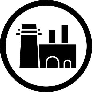 Moda tarzında izole edilmiş fabrika simgesi