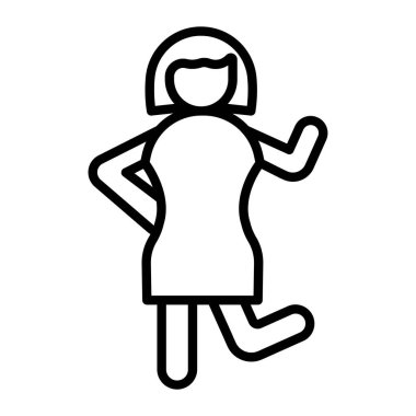 kadın figürü simge vektör illüstrasyon tasarımı