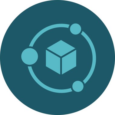 Benzersiz ağ küp vektör simgesi