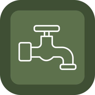 Su musluğu ikonu vektör illüstrasyonu