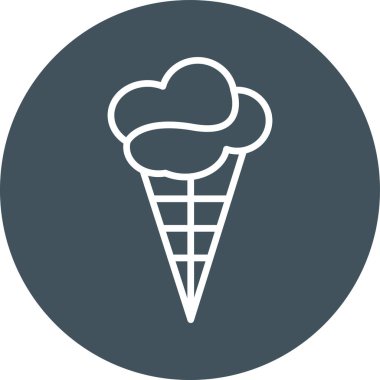 Bir koni simgesinin vektör illüstrasyonu