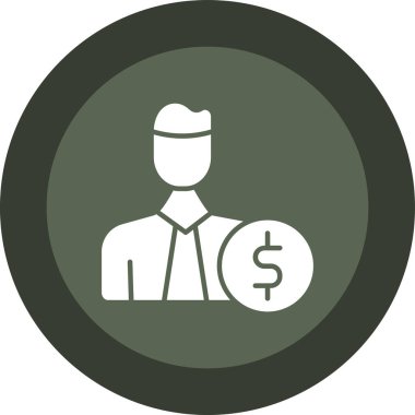 Finansal rozet düz yuvarlanmış vektör simgesi