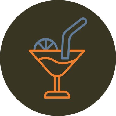 Kokteyl. Basit ağ simgesi