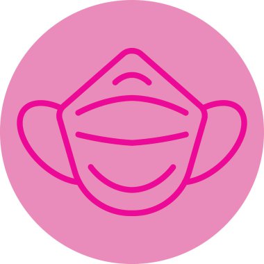 Kadın yüz simgesinin vektör illüstrasyonu