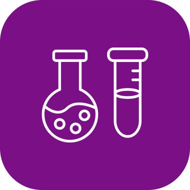 Vektör test tüpü simgesi