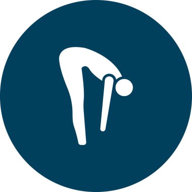 Adam egzersiz simgesi yapıyor