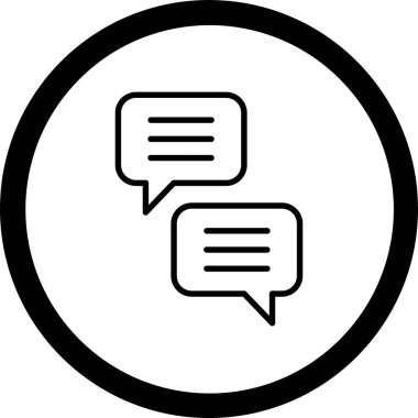 Sohbet simgesinin vektör illüstrasyonu