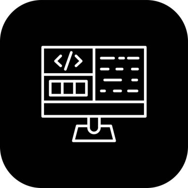 Web geliştirme vektör simgesi