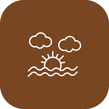 Glifi vektör simgesi olan güzel bir bulut