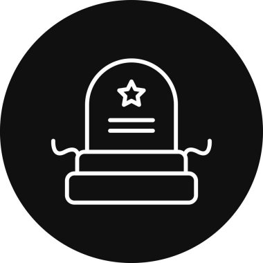 Mezar simgesinin vektör illüstrasyonu