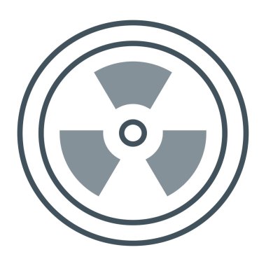 Radyoaktif tehlike uyarı simgesi, vektör illüstrasyonu