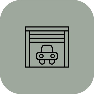 Benzersiz Otomobil Vektör Satırı Simgesi