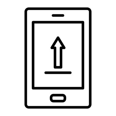 cep telefonu simgesi. Beyaz arkaplanda izole edilmiş web tasarımı için akıllı telefon simgesi vektör çizimi