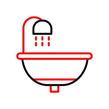 Tuvalet simgesi, vektör illüstrasyonu