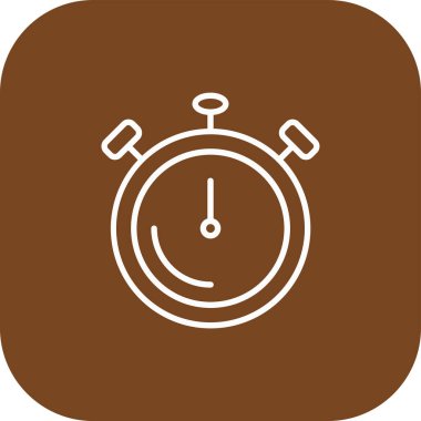 Alarm saati simgesi, vektör illüstrasyonu