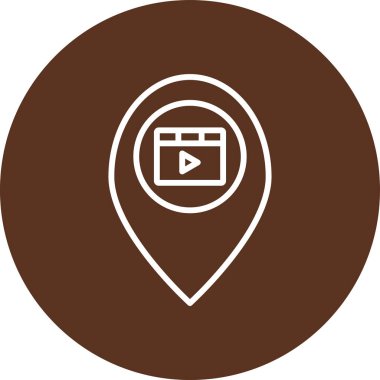 harita simgesi vektör illüstrasyonu