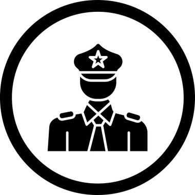 Polis ikonunun vektör illüstrasyonu