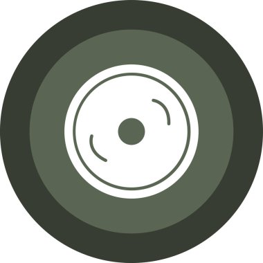 CD mi? Web simgesi basit illüstrasyon