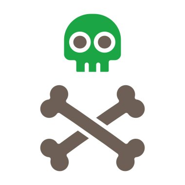 çapraz kemikler simgesi, vektör illüstrasyonu