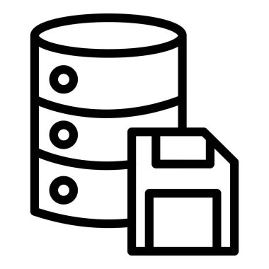 sunucu vektörü ince çizgi simgesi