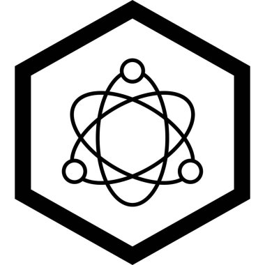 atom simgesi vektör illüstrasyonu