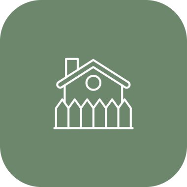 ev vektör çember çizgisi simgesi