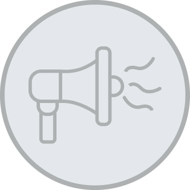 Megafon ikonu vektör illüstrasyonu