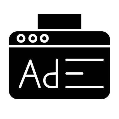 Reklam reklam sembolü vektör simgesi kolayca düzenlenebilir ya da değiştirilebilir