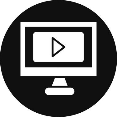 Monitör. Web simgesi basit illüstrasyon