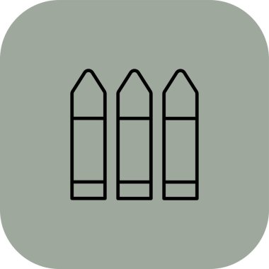 Benzersiz mermi vektör simgesi