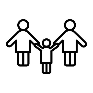 aile simgesi vektör illüstrasyonu