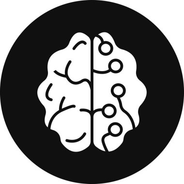 Beyin. Web simgesi basit illüstrasyon