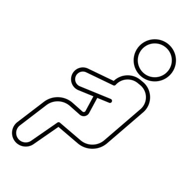 Adam ikon ana hat vektörünü çalıştırıyor. Erkek sporcu. eğitim sporcusu