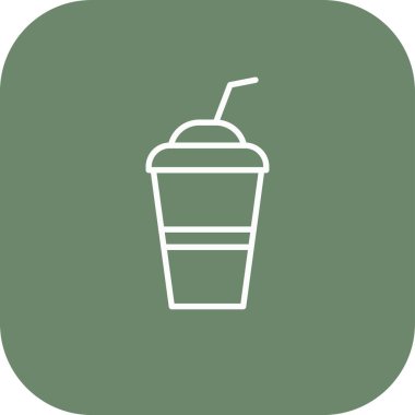 Benzersiz kahve vektör çizgisi simgesi