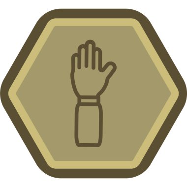 Bir el simgesinin vektör illüstrasyonu