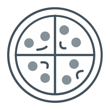 pizza. Web simgesi basit tasarım