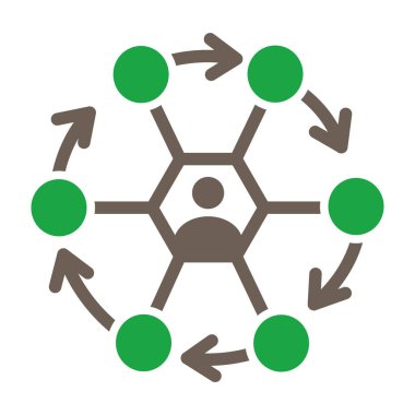 ağ bağlantısı düz vektör simgesi