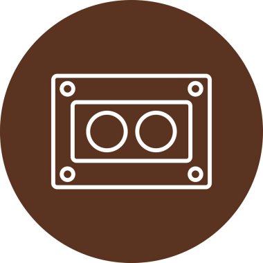 Bir kaset oynatıcının vektör illüstrasyonu