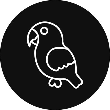 Kuş simgesinin vektör illüstrasyonu