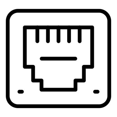 Güç soketi simgesi. Beyaz arkaplanda izole edilmiş web tasarımı için ana güç soket vektör simgesi