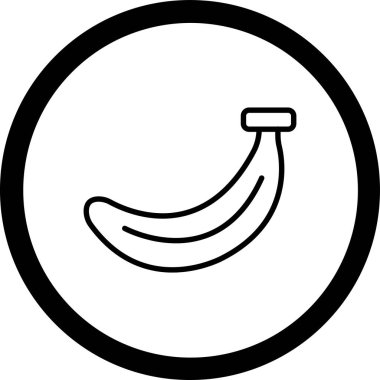 Muz. Web simgesi basit illüstrasyon