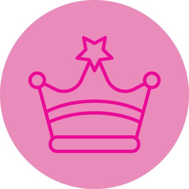 Taç. Web simgesi basit illüstrasyon