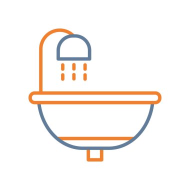 duş kasesi ikonu vektörü web ve mobil uygulama tasarımı için beyaz arkaplanda izole edildi, duş kasesi logosu konsepti