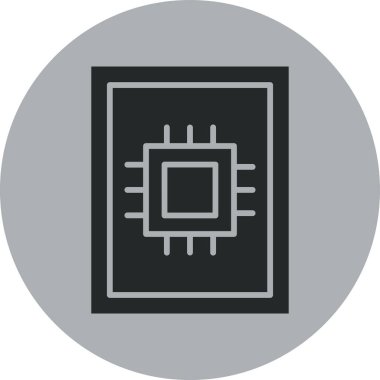 İşlemci. Web simgesi basit illüstrasyon