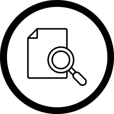 Büyütme cam simgesi, vektör illüstrasyonu