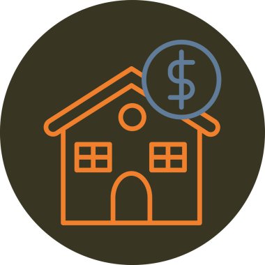 Emlak simgesi vektör illüstrasyonu